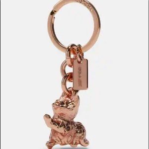 Coach Party Cat Keyfob NWOT